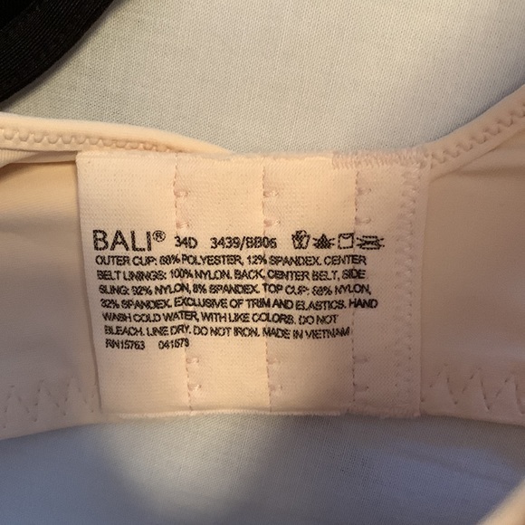 Bundle of 3 Bali Smoothing Bras 34D - Picture 4 of 6